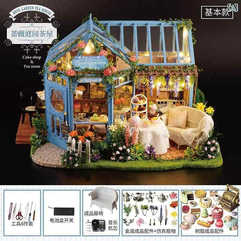 雑貨 ホビー 小物 ローズガーデン ティーハウス DIY オルゴール ハウス | 誕生日 プレゼント 女の子 彼女 3月 8日 国際 レディース 日
