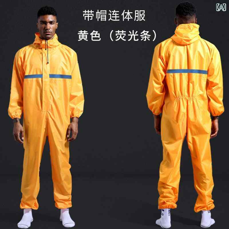 　作業服　迷彩　セット 農場 防臭 特殊 作業着 ワンピース フード付き 豚 防護 給 餌 防塵 防水 防 油