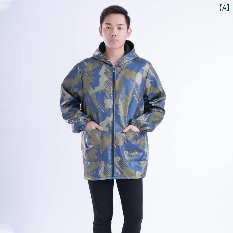 作業着 セット 作業着 セット メンズ 作業 コート ショート 防水 オーバー オール 迷彩 ハンドリング 服 汚れ 防止 裏起毛 厚手 耐 油 労働 保護