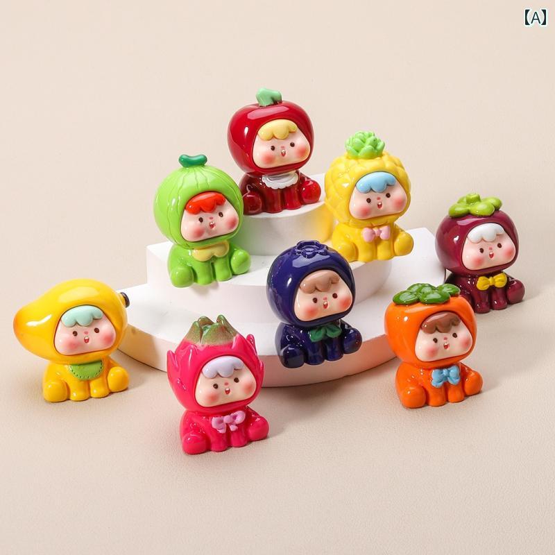 おもちゃ ホビー 2024 小さい ギフト かわいい フルーツ カブス 光る な おもちゃの 装飾品 樹脂 ジュエリー