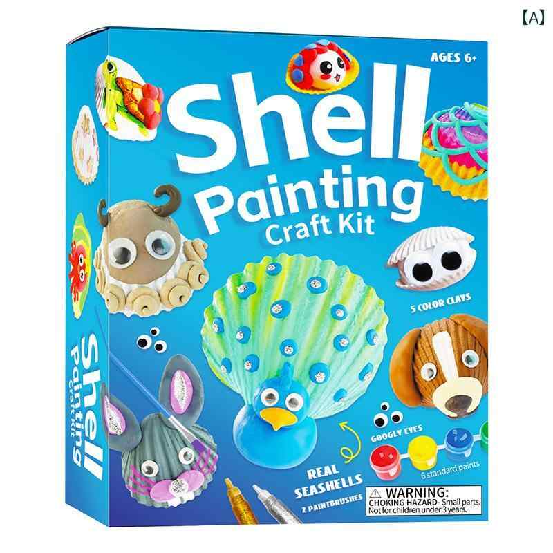 おもちゃ ホビー おもちゃ ホビー 子供用 貝殻 絵 セット 画材 男の子と 女の子への アートと ギフト