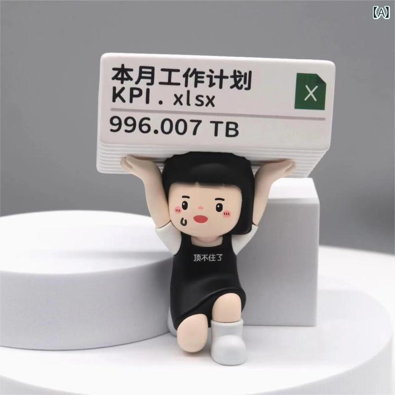 の 内 なる 子供の 職場の ステータスの イラスト 働く 労働者 に 敏感な 女の子への ギフト ブラインド ボックスの フィギュア