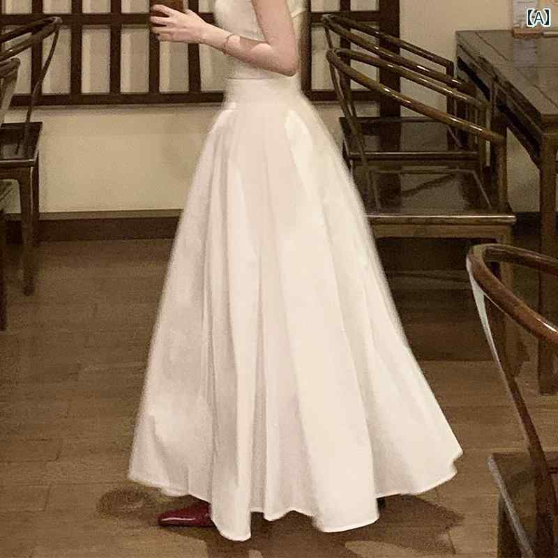 ワンピース ドレス レディース ピッグピッグビッグスタジオ2025のホワイトジャスミンフェアリースカート半身スカートAラインロングスカート