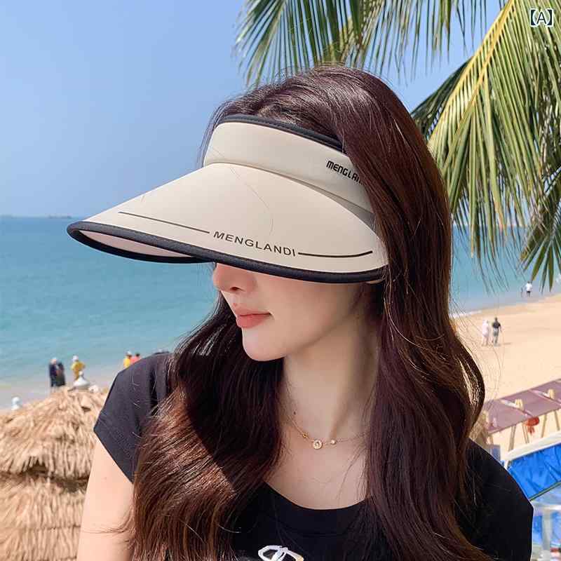 帽子 UVカット サンハット 2024 空の トップ サンハット レディース 抗 UV 夏 ビニール 日よけ 帽子 サ..