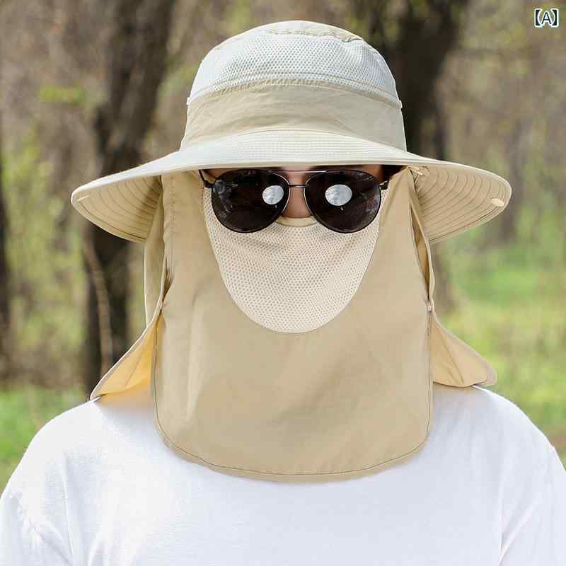 帽子 レディース サンハット サンハット メンズ 夏用 紫外線 防止 日焼け フェイスマスク 漁師 帽子 ア..