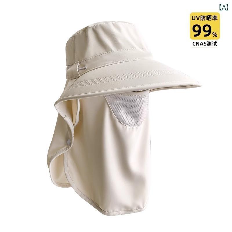 帽子 レディース サンハット UVカットや通気性に優れた全方位対応の日よけ付き帽子は女性向け夏のアウ..