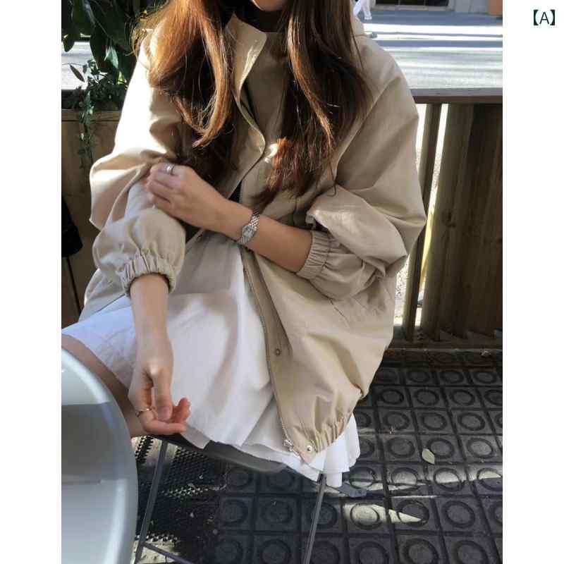 アウター パーカー アウトドア 2025年の春韓国ブランドOU*CEの風合いの良い一色のゆったりしたフードつきジャケットが登場