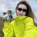 アウター パーカー アウトドア 2024年の春から秋にかけて着用できるアメリカンカラフルなダッフルコート女性用。荧光緑で防風防水のジャケット。
