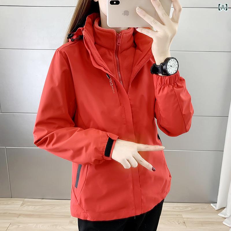 パーカー マウンテン アウトドア 春秋 韓国 シングルレイヤー ジャケット 女性用 薄手 アウトドア 防風防 雨 カップル カジュアル 登山 服
