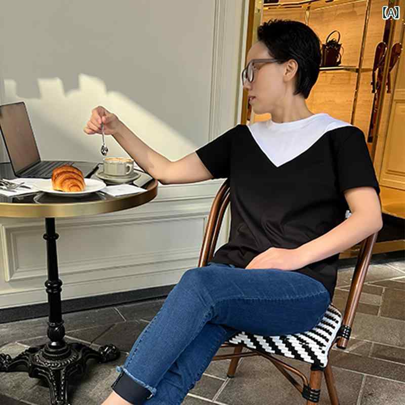 ワンピース ドレス レディース 2024年夏のレディース小さい白いTシャツはエレガントで知的な雰囲気があり両面に光沢があるな綿素材を使用しておりクラシック丸 c ネックと半袖です。