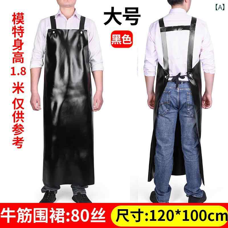 エプロン おしゃれ キッチン 厚手防水防油エプロンキッチンや食堂での使用に最適。水産業や石材業向け..