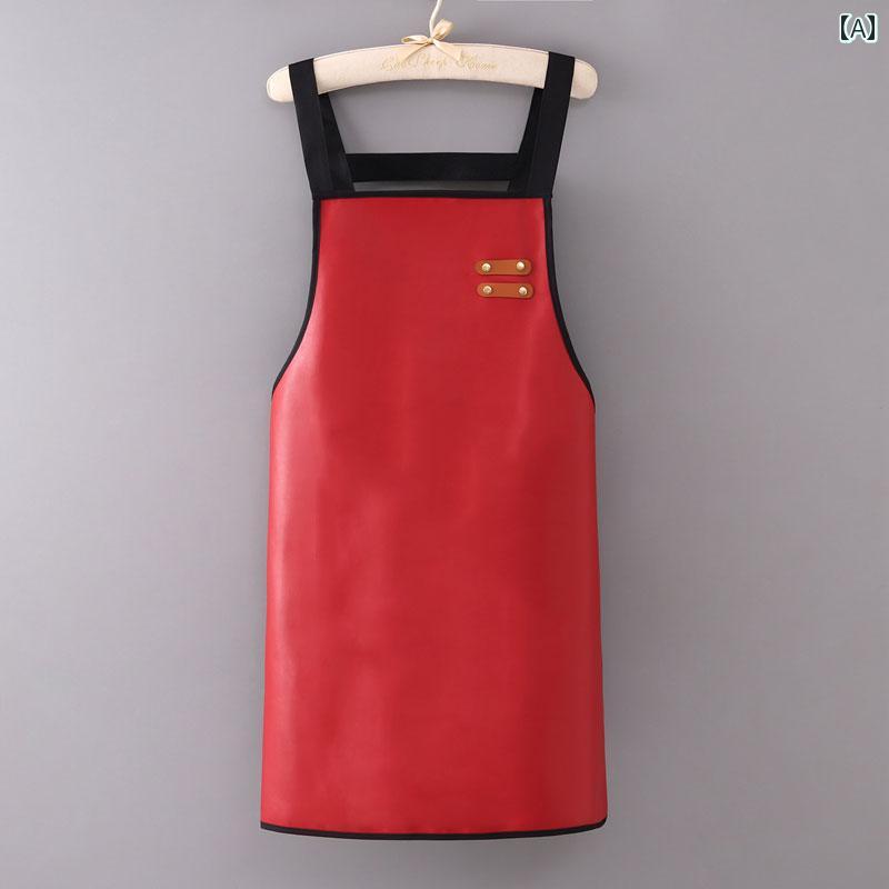 エプロン おしゃれ キッチン 染めた髪の毛を保護しながら柔らかいレザーエプロンは防水で油をはじきキッチンでの調理や家事に便利な家庭用エプロンです。男女兼用で職場や家庭で使える便利な作業着としてもお勧めです。