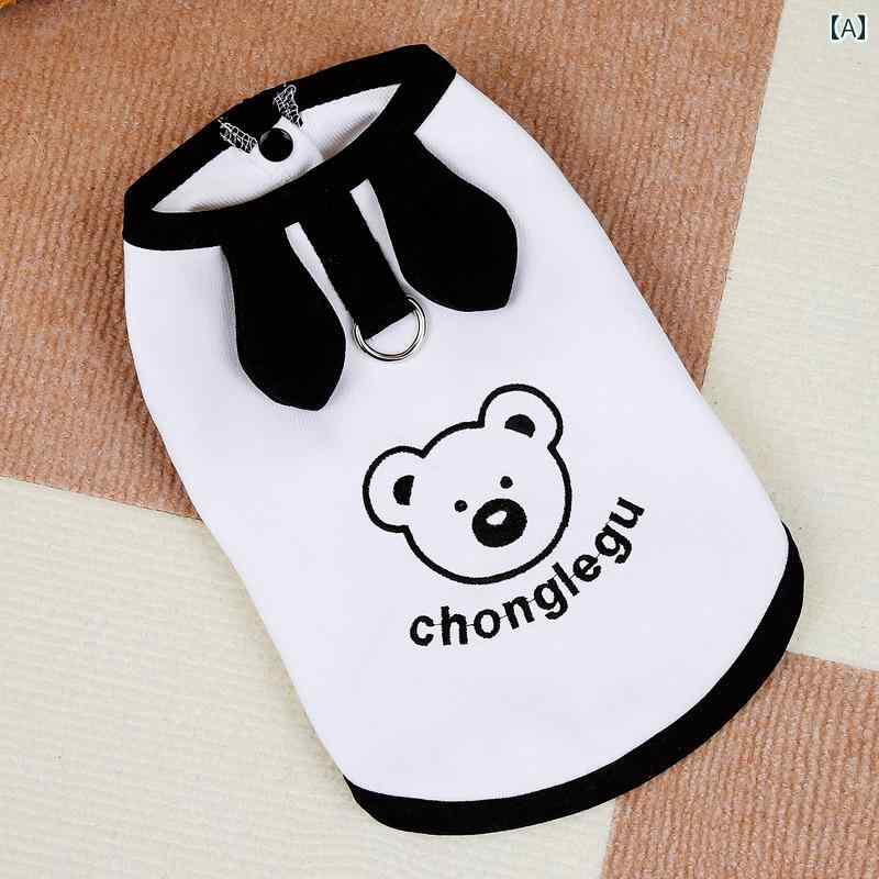 わんちゃん ペット服 ペットの 春秋 猫と 犬の 服 小型 犬用の ポメラニアン テディ ビションは 牽引 ..