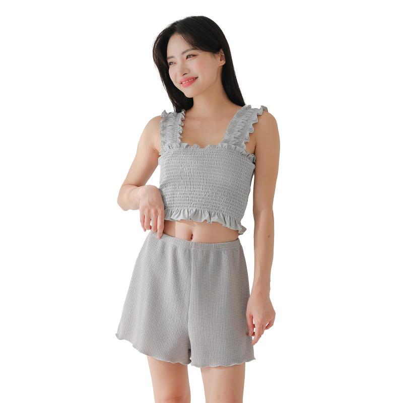 [KOUKOUCOCO] ビキニセット水着 シャーリングトップス インナー着き スカパンセット レデイース水着 レディース ビキニ スカート 2WAY着られる ハイウエスト 体型カバー 女性 セパレート 温泉水