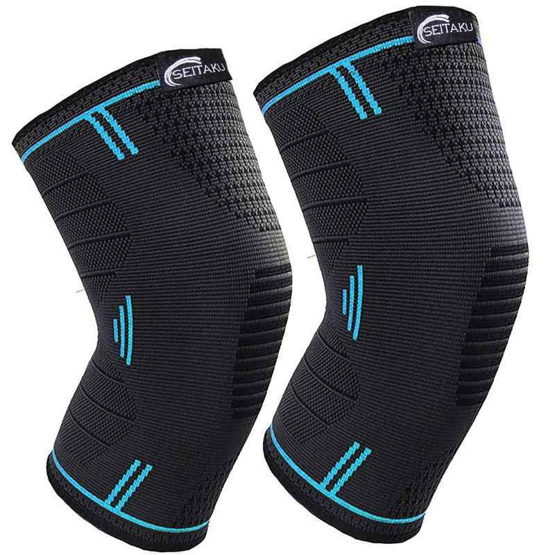 Seitaku 膝サポーター スポーツ 膝パット 膝固定 薄手 通気性 伸縮性に優 2個 ランニング バスケ 日常生活 左右 男女兼用