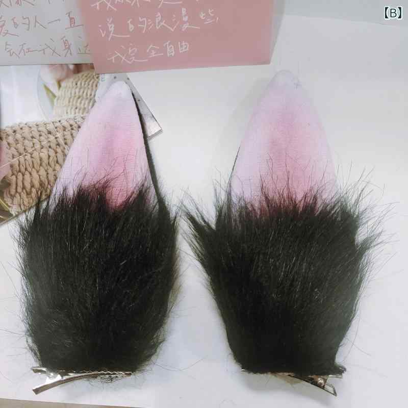 みやショップ楽天市場店のヘアアクセサリー レディース ロリータ ウサギ耳 獣耳 ヘアクリップ 多色 ふわふわ素材 リアル コスプレ アニメ ヘッドドレス かわいい ファッション｜アングル2