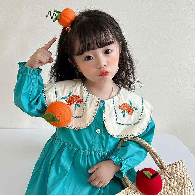 ヘアアクセサリー キッズ 女の子 かわいい 果物 モチーフ 羊毛フェル...