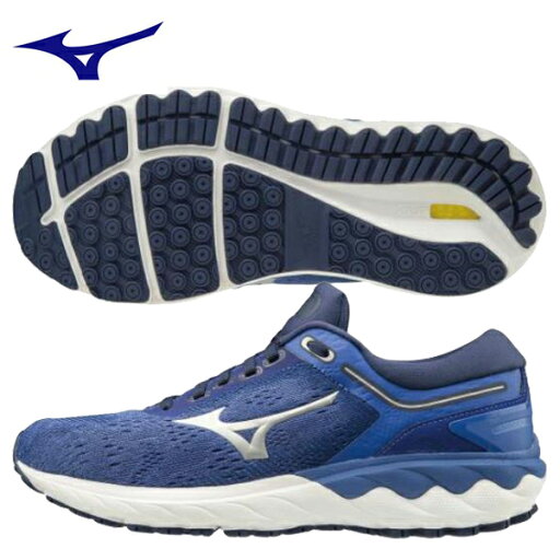 ランニングシューズ ミズノ ウエーブスカイライズ レディース J1GD200903 ブルー×シルバー ランニングシューズ ミズノ ウエーブスカイライズ レディース J1GD200903 ブルー×シルバー