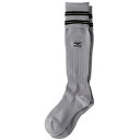ミズノ サッカーストッキング 62UM01005 グレー×ブラック 25〜27cm