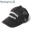 マンシングウェア ゴルフキャップ　マンシングウェア　ゴルフウエア　帽子　クーリング　3Dロゴデザインキャップ　MGBVJC05　BK　ブラック