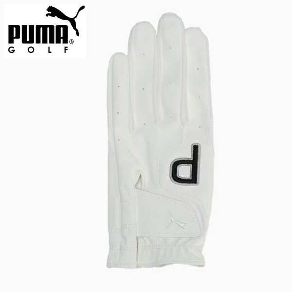 ゴルフ手袋 プーマ ゴルフPグローブ 左手用ゴルフ手袋 042018 01 ホワイト×ブラック ネコポス発送可能
