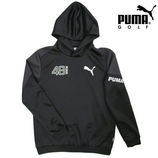 ゴルフスウェット　プーマ　ゴルフウエア　ゴルフシャツ　コンビネーションスウェットフーディー　539395　01　ブラック　XLサイズ