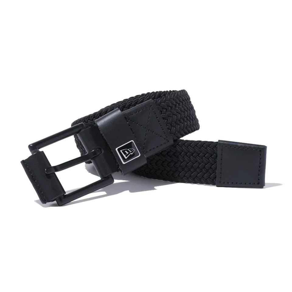 【メーカー】ニューエラ【商品名】BELT STRETCH WEAVE BLK 25J【品番】14518229【カラー】ブラック/ブラック【素材】本体:ポリプロピレン 70% / ポリウレタン 20% / レザー 10%、バックル部分:亜鉛合金 100%