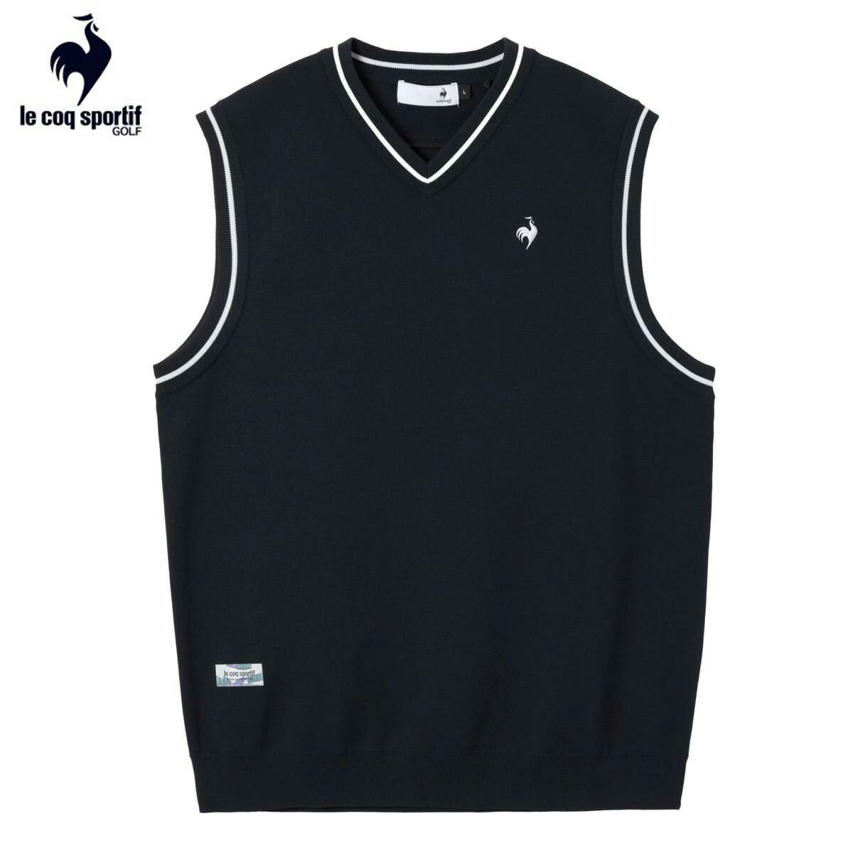 ゴルフベスト　ルコックスポルティフ ゴルフ　ゴルフウエア　ニットベスト　LG5FVE80M　NV00　ネイビー