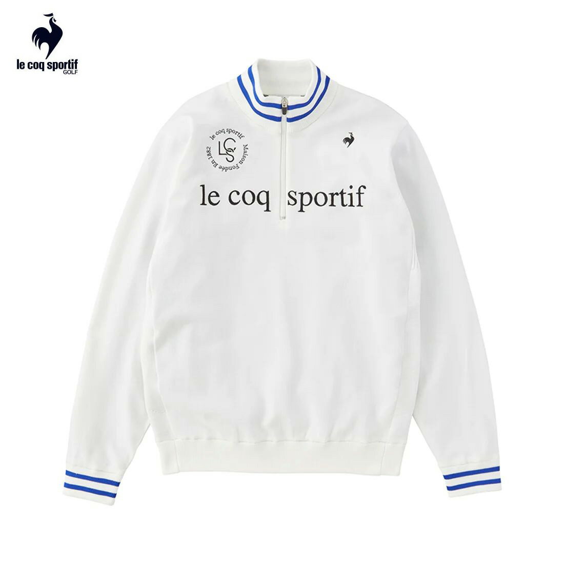 ゴルフセーター　ルコック　ゴルフ　ゴルフウエア　防風　長袖　LG4FST30M　WH　ホワイト　送料無料...