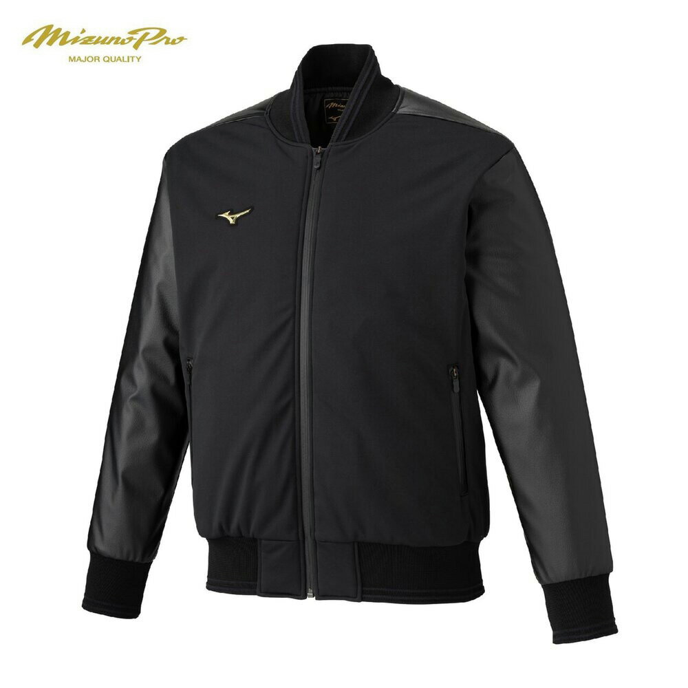ミズノプロ 保温素材 吸湿発熱 テックフィルブレスサーモグラウンドコート 野球ウェア 12JECV72 09 ブラック 送料無料