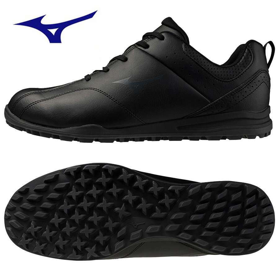 MIZUNO - ミズノ　スパイクレス　ゴルフシューズ　スパイク　ジーエムスタイル ワイド　防水　51GQ2552　03　ブラック×ブラック