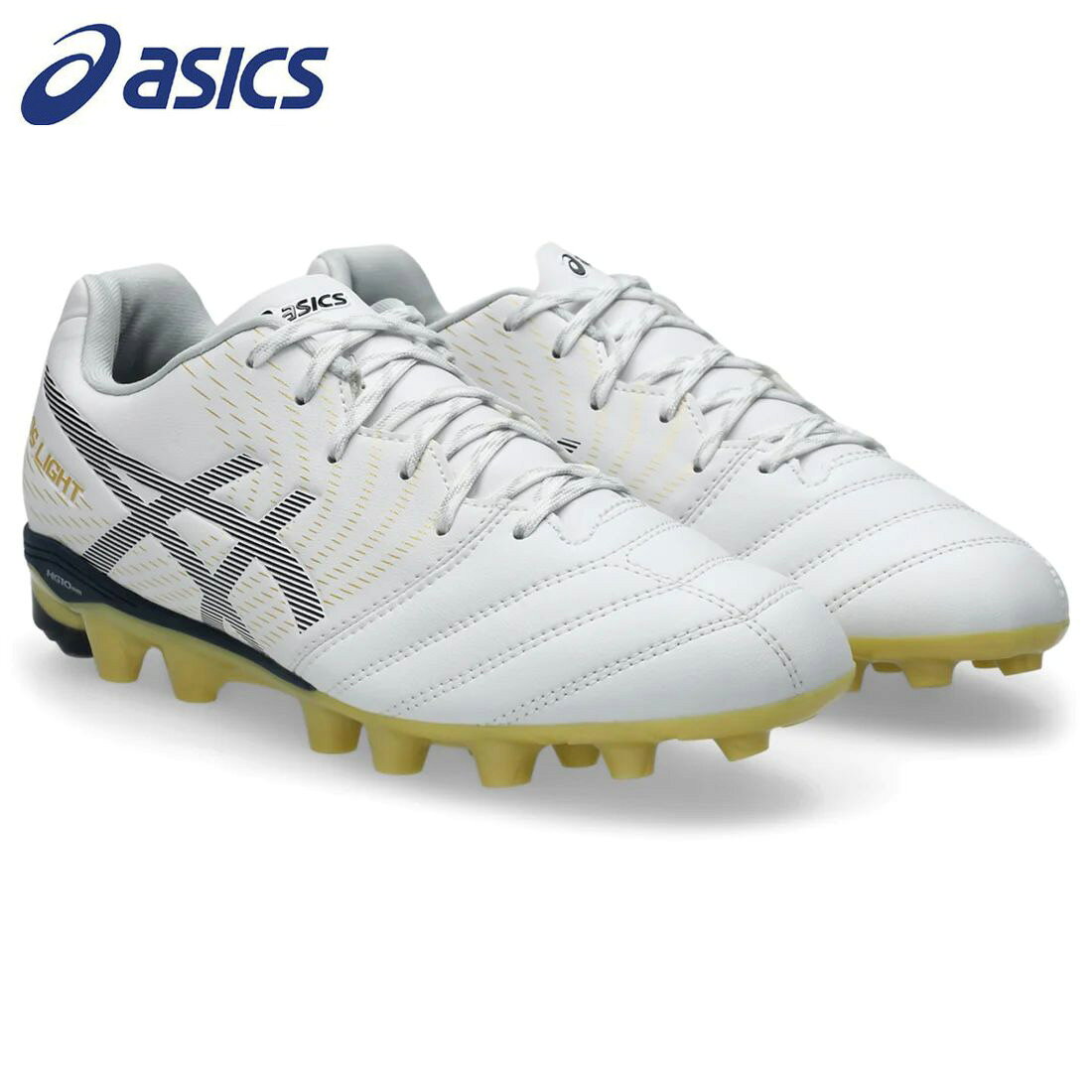 アシックス　サッカースパイク　ジュニア　DS LIGHT JR GS　1104A054　104　ホワイト×ミッドナイト