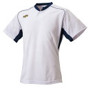 エスエスケイ ウェア Tシャツ 2ボタンベースボールTシャツ BT2680 (1070)ホワイト×ネイビー メンズ・ユニセックス