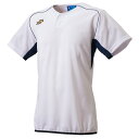エスエスケイ ウェア Tシャツ 2ボタンベースボールTシャツ(裾バインダー) BT2690 (1070)ホワイト×ネイビー メンズ・ユニセックス