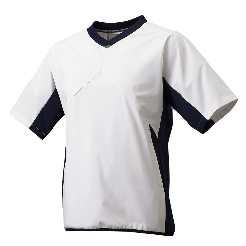 エスエスケイ ウェア グランドコート 半袖V首ボンディングジャケット BWP2004H (1070)ホワイト×ネイビ..