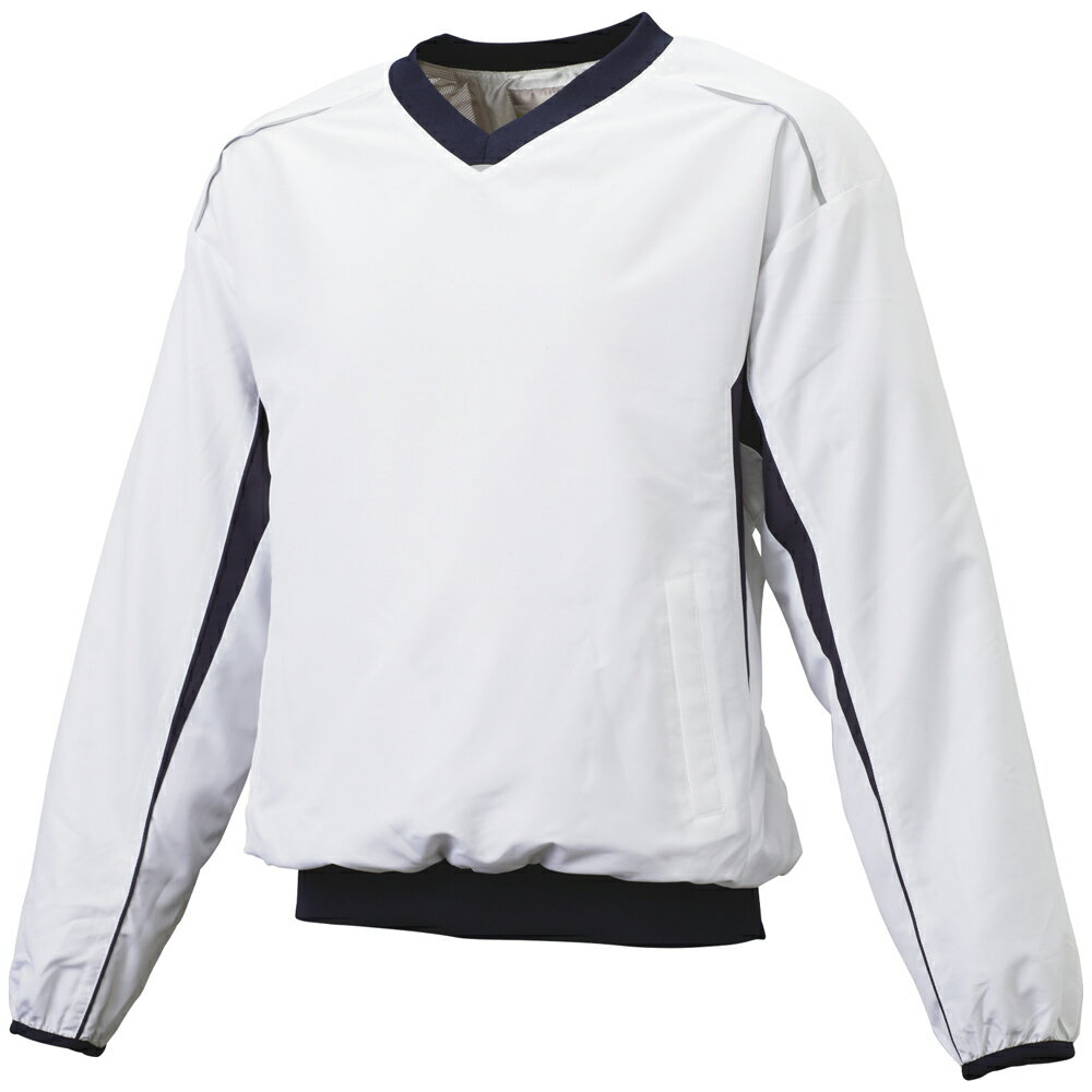 エスエスケイ ウェア グランドコート 蓄熱Vネック長袖裏メッシュプレジャン BWP2410 (1070)ホワイト×ネ..