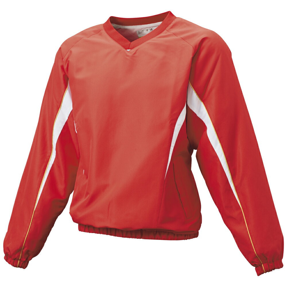 エスエスケイ ウェア グランドコート Vネック長袖裏メッシュプレジャン BWP2413 (2010)レッド×ホワイト..