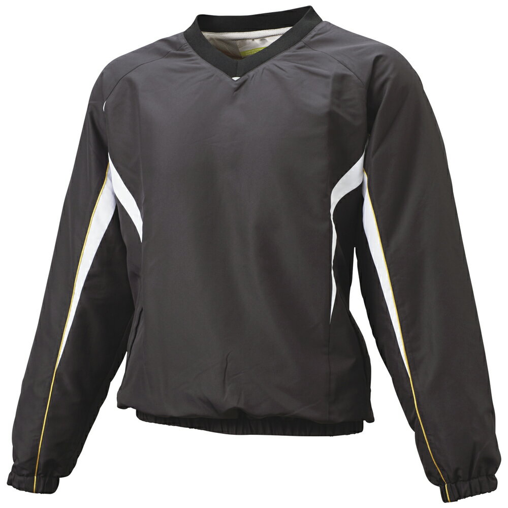 エスエスケイ ウェア グランドコート Vネック長袖裏メッシュプレジャン BWP2413 (9010)ブラック×ホワイト メンズ・ユニセックス