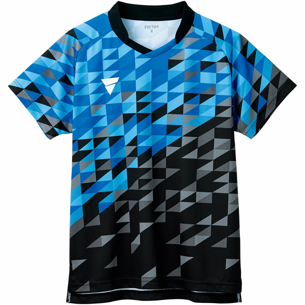 ヴィクタス 卓球 ゲームシャツ・パンツ V-GS220 512101 1050 ブラック×ブルー 男女兼用