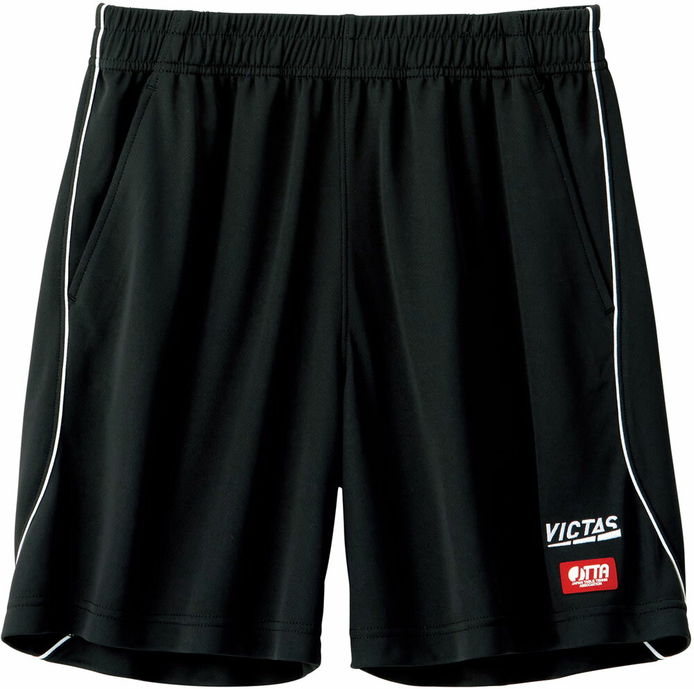 ヴィクタス 卓球 ゲームシャツ・パンツ 卓球 ゲームパンツ サイドパイピングゲームパンツ ブラック×ホ..