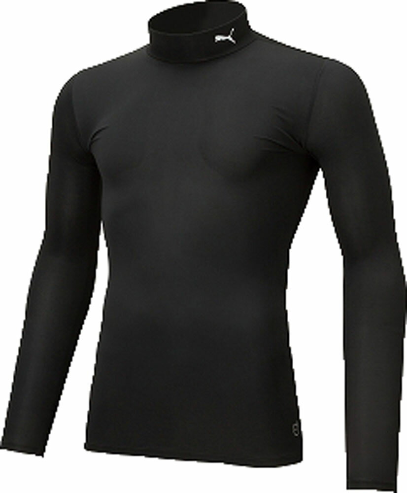 プーマ サッカー Tシャツ コンプレッション モックネック LS シャツ 656331 3 プーマ ブラック×プーマ ホワイト メンズ