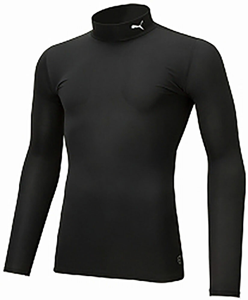プーマ サッカー Tシャツ コンプレッション ジュニア モックネック LS 656332 3 プーマ ブラック×プー..