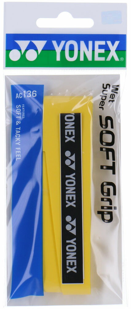 ヨネックス テニス グリップテープ グッズその他 ウェットスーパーソフトグリップ AC136 4 イエロー