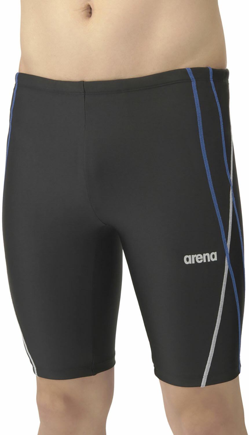 アリーナ 水泳 フィットネス水着 水着 フィットネススパッツ(ハーフレッグ) AS5SWF63M BKBL ブラック×..