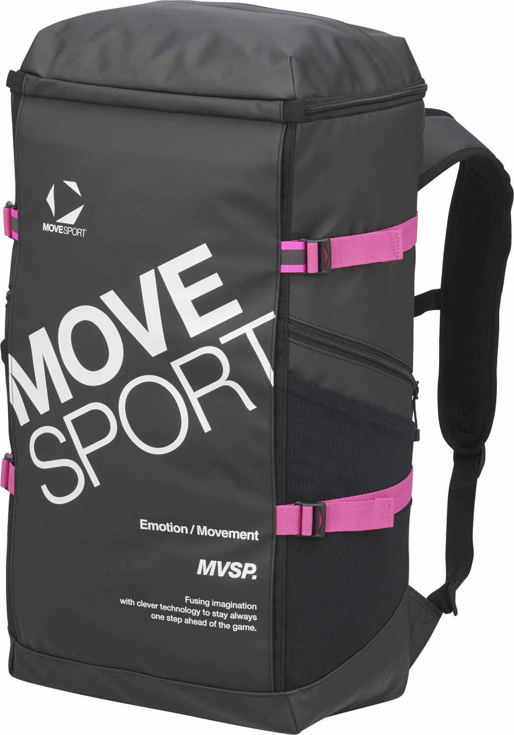ムーブスポーツ マルチスポーツ バックパック バッグ スクエアバッグ40 ST5SBP40U BKPK ブラック×ネオンピンク ユニセックス(4)