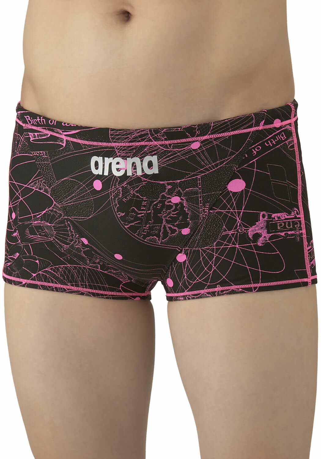 アリーナ 水泳 トレーニング水着 水着 トレーニングスパッツ(ショートレッグ) AS5FWM08M BKPK ブラック..