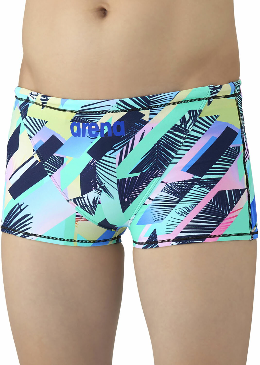 アリーナ 水泳 トレーニング水着 水着 トレーニングスパッツ(ショートレッグ) AS5FWM26M GREM グリーン..