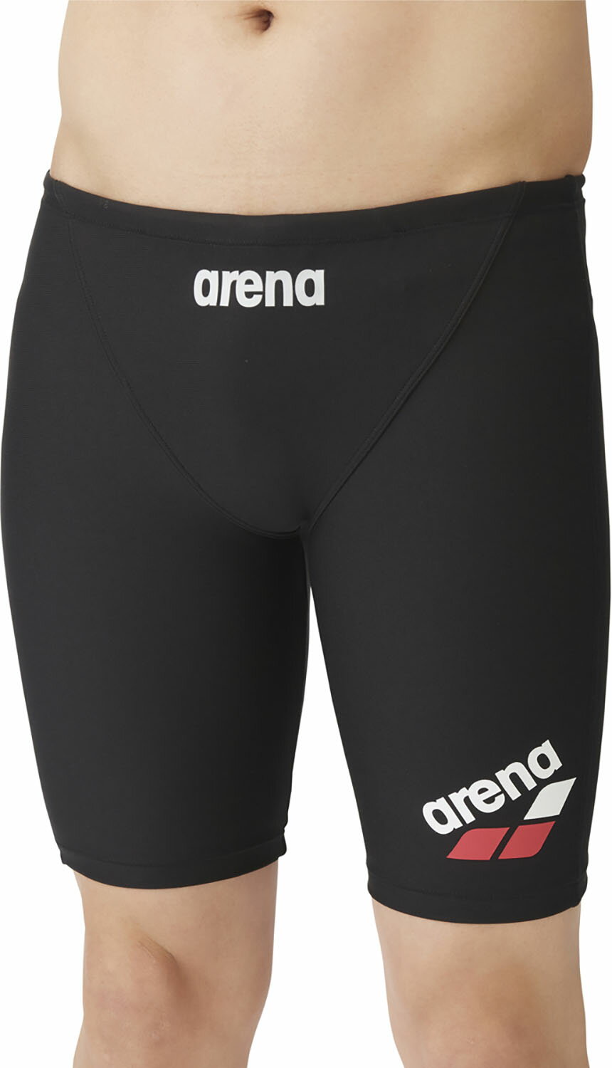 アリーナ 水泳 トレーニング水着 水着 トレーニングスパッツ(ハーフレッグ) SAR4105 BKRD ブラック×レ..