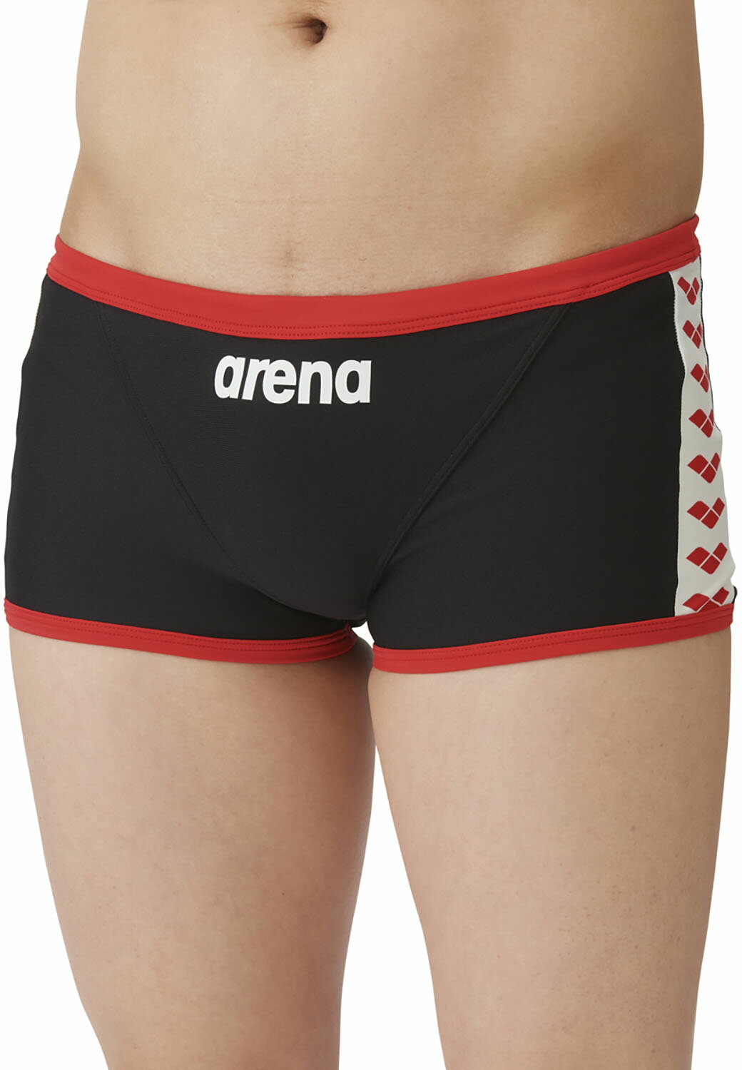 アリーナ 水泳 トレーニング水着 水着 トレーニングスパッツ(ショートレッグ) SAR4107 BKRD ブラック×..