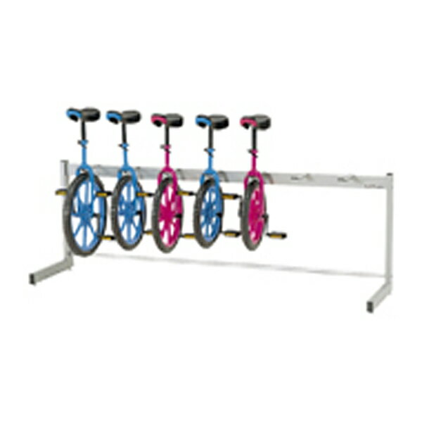 エバニュー 学校体育器具 一輪車ラック 器具・備品 一輪車ラック片面式7台掛 EKD118